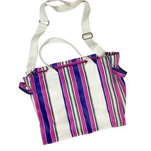 Urban Outfitters x BDG Colab Serena Tote Bag Mesh Shopper Streetwear Purple